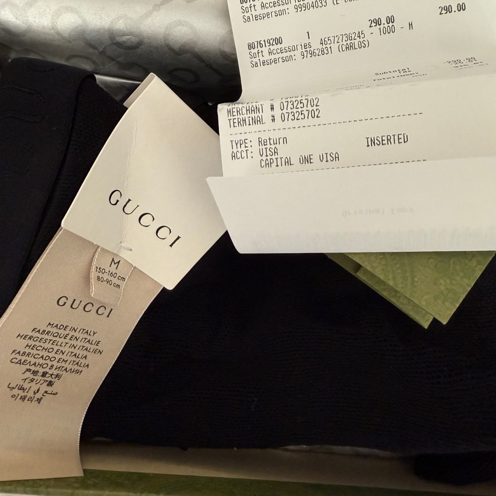 Gucci Black Patterned Hosiery - Picture 3 of 3